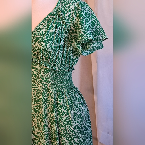 Max Studio Green Patterned Women's Dress Sz S NWT - Picture 6 of 11